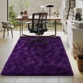 thumbnail image 2 of Janvonne Fluffy Area Rugs for Bedroom,4x6ft Soft Shaggy Bedside Rug, Indoor Floor Carpet for Kids, Dorms, Nursery Rooms, Home Decor Aesthetic,Grape Purple, 2 of 8