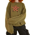 thumbnail image 2 of KOMOO Women Knit Pullover Sweaters Star Print Oversized Sweater Long Sleeve Vintage Sweater Knitwear Tops, 2 of 9