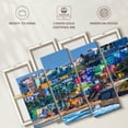 thumbnail image 6 of Elephant Stock Colors Of San Juan Wall Art - Horizontal Multi Panel Canvas - Living Room Wall Decor - Beach Multi Panel - Blue And Turquoise Decor - 68" x 42", 6 of 8