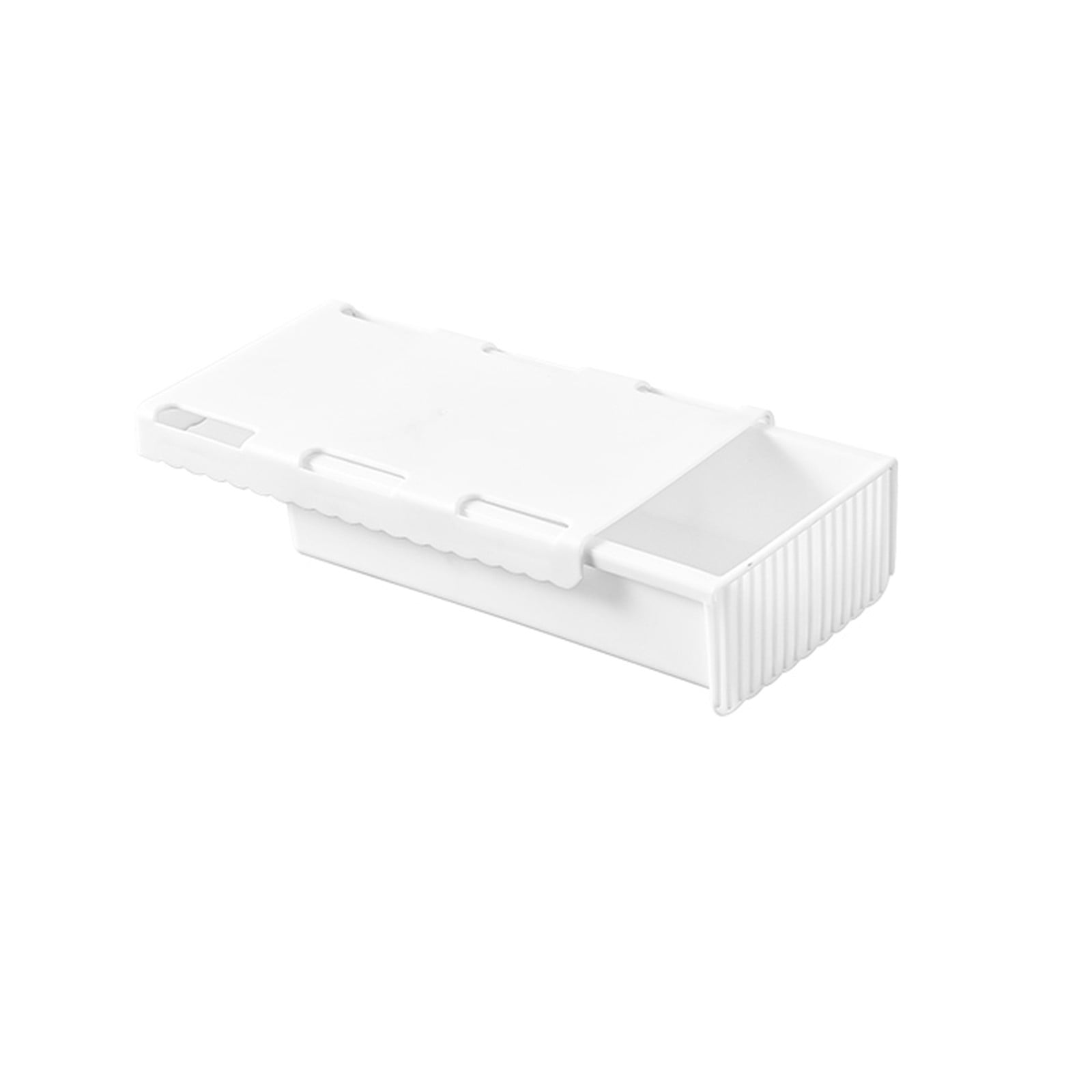 Under Desk Drawer Organizer | 1-Piece White PP Storage Tray | 12.99x9.25x2.95 in | Adhesive Mount for Office & Home