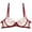 Red, variant on Bandeau Bras for Women Sexy Lace Bra Sheer Mesh Bras See Through Bralette Underwire Embroidered Full Coverage Bralette