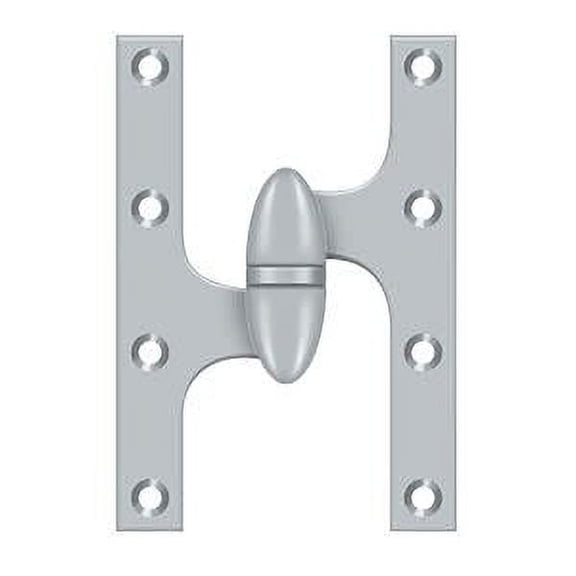 Deltana OK6040B26D-L 6" x 4" Hinge in Brushed Chrome