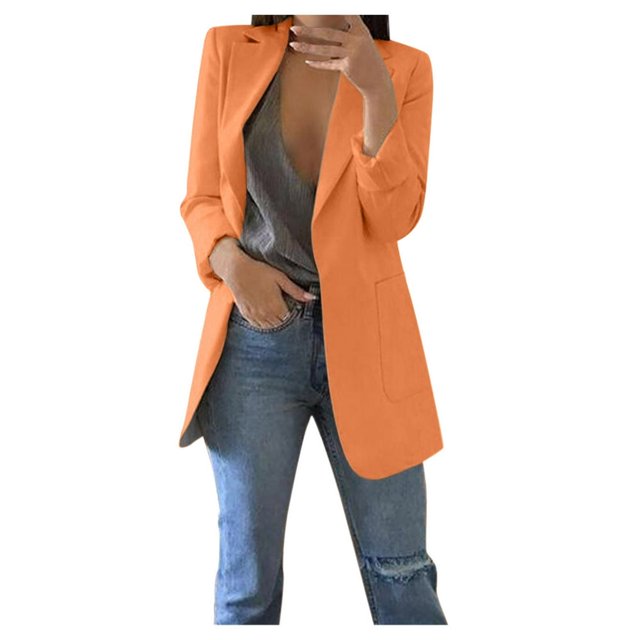 Cardigan Décontracté pour Femmes avec Poches Revers Manches Longues