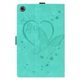 thumbnail image 6 of SaniMore Case for Lenovo Tab M10 10.1 inch 3rd Generation TB-328F, PU Leather Embossed Butterfly Shockproof TPU Back Card/Pen Holder Anti-slip Stand Full Protective Fashion Wallet Cover, Green, 6 of 8