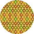 thumbnail image 1 of Ahgly Company Tapis Rond Lavable en Machine Intérieur Transitionnel Jaune, 4 Pieds Rond, 1 of 7