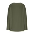 thumbnail image 5 of Womens Fake Two-Piece Dressy T-Shirts 2026 Trendy Casual Long Sleeve Crewneck Shirts Soft Business Office Blouse, 5 of 7