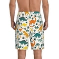 thumbnail image 4 of Lsque Dinosaurs and Tropical Leaves Mens Sleep Pajama Shorts,Short Pajama Pants, Cotton Ultra-Soft Knit-3X-Large, 4 of 9