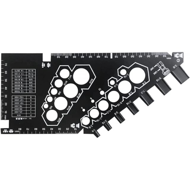 1 herramienta métrica imperial para medir tuercas y pernos, tocando o simplemente insertando.
