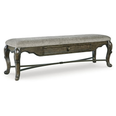 Signature Design by Ashley Maylee 63" 1 Drawer Dining Bench, Dark Brown