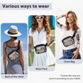 thumbnail image 6 of Tinyat Crossbody Bags for Women Clear Women Fanny Pack Belt Bag Stadium Approved Waterproof Waist Bags PVC Purse, 6 of 7