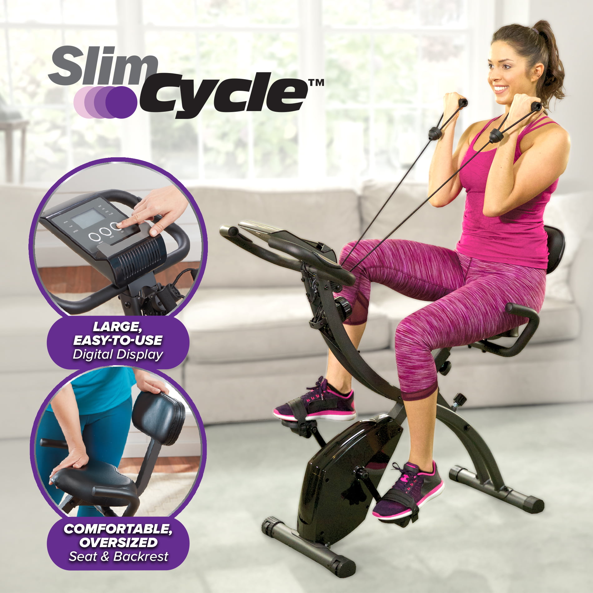 Slim Cycle 2-in-1 Exercise Bike, As 