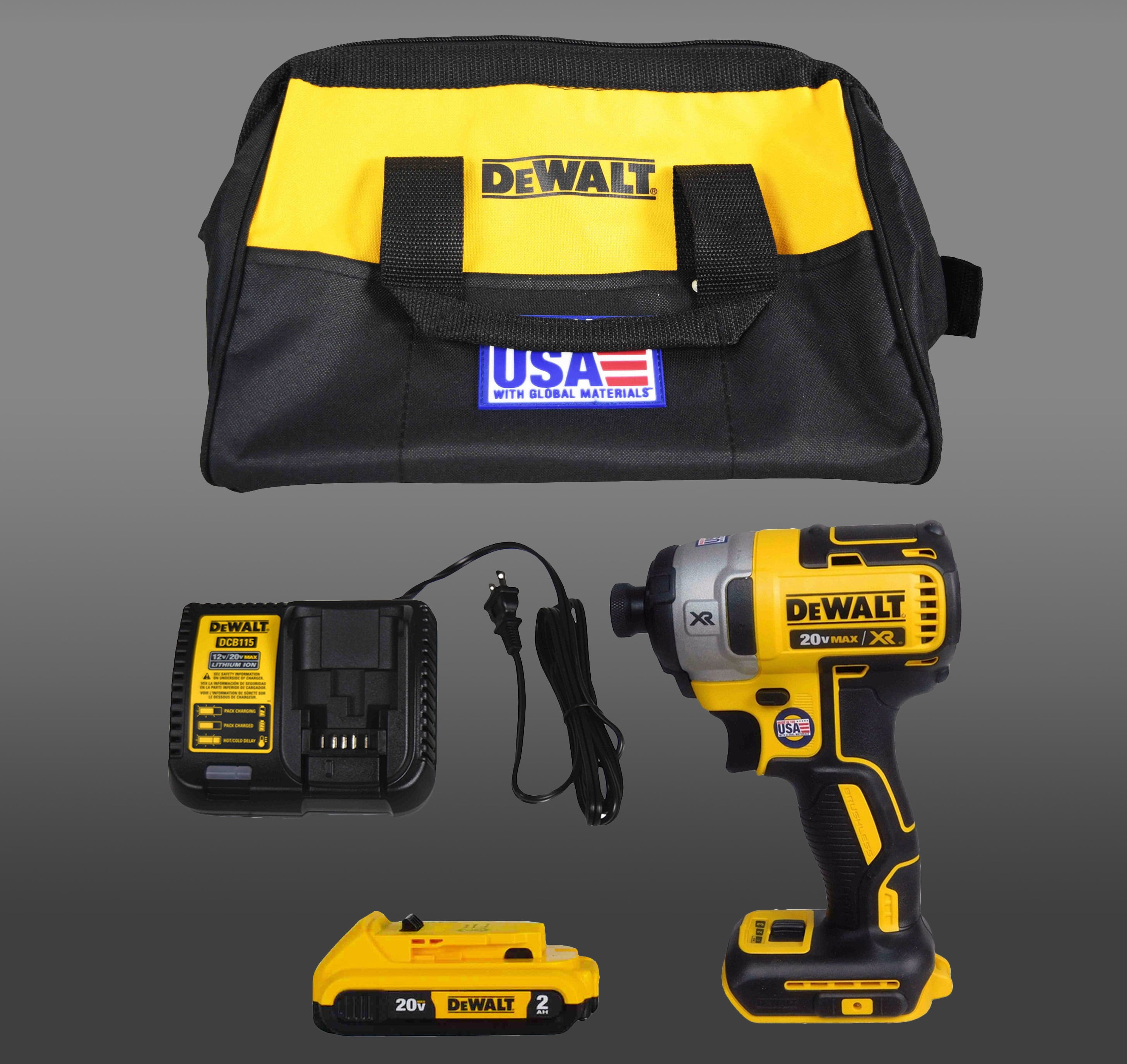 Dewalt DCF887 20V 1/4" Impact Driver, DCB203 20V 2.0AH Battery, DCB115