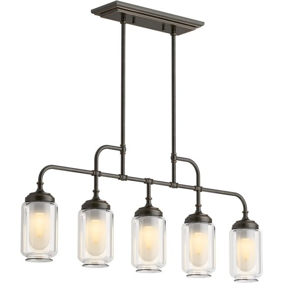 Kohler Lighting 22660-Ch05 Artifacts 36" Wide 5 Light Linear Chandelier - Bronze