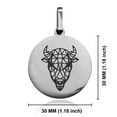 thumbnail image 2 of Stainless Steel Geometric Polygon Bison Animal Round Medallion Keychain Circle Ring, 2 of 2