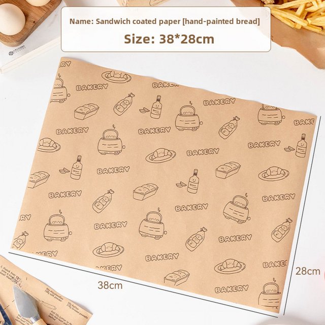 Papel para envolver sándwiches Papel para arroz absorbente de aceite Papel para hamburguesas Papel recubierto Papel para pan Freidora de aire Papel especial para hornear Papel para aceite