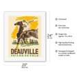 thumbnail image 2 of Deauville Saison De Polo (Polo Season) - Normandy France - Vintage Travel Poster by Michel Jacquot c.1938 - Fine Art Rolled Canvas Print 16in x 20in, 2 of 4