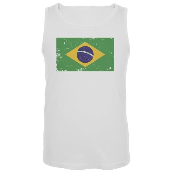 World Cup Brazil Distressed Flag Tank Top - 2X-Large