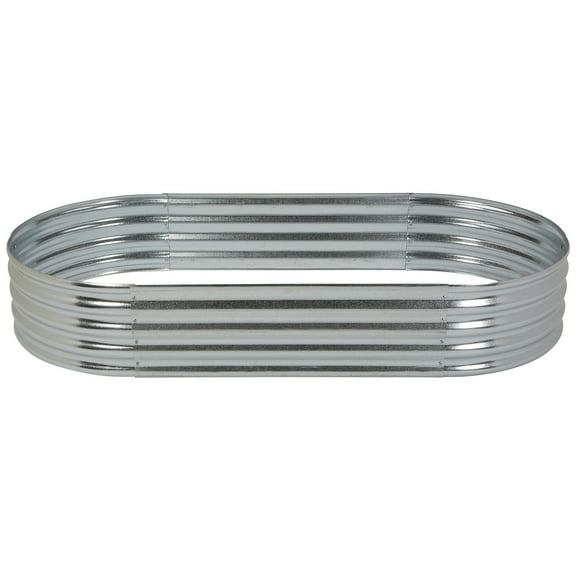Ironton Galvanized Steel Oval Raised Garden Planter, 6ft. x 3ft. x 1ft.