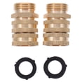 thumbnail image 1 of MasteelfCA 2 Pcs Raccord de Tuyau en Laiton Robuste 3/4 Pouces Adaptateur Pivotant Double, 1 of 7