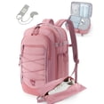thumbnail image 1 of Mochila BAGSMART Carry On Travel 30 L resistente al agua, color rosa, 1 of 6