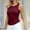 Red, variant on Giftesty Tank Tops for Women Summer Women Solid Color Round Neck Pocket Sleeveless Casual Tee Tops Tank