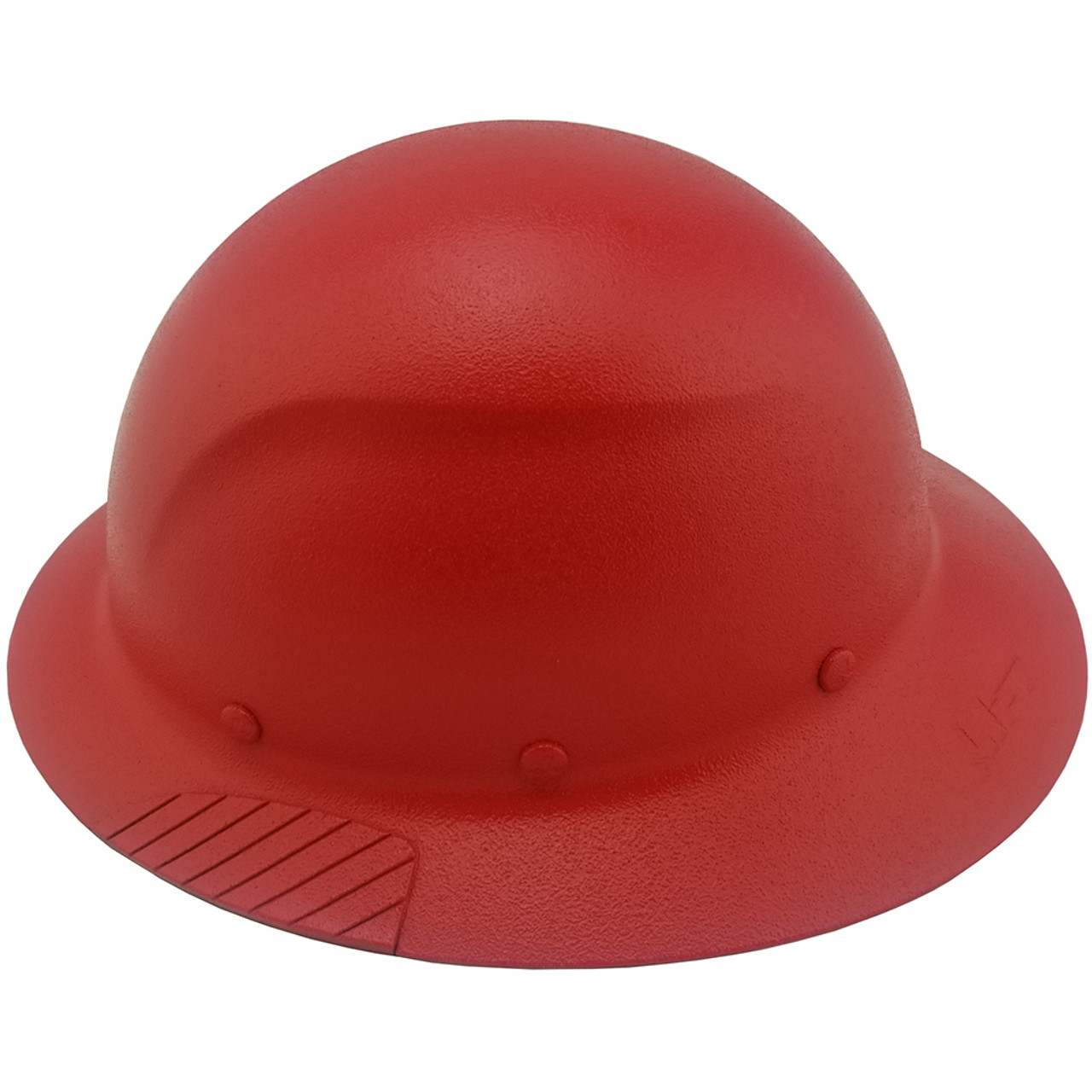DAX Fiberglass Composite Hard Hat - Full Brim Textured Red with Tote