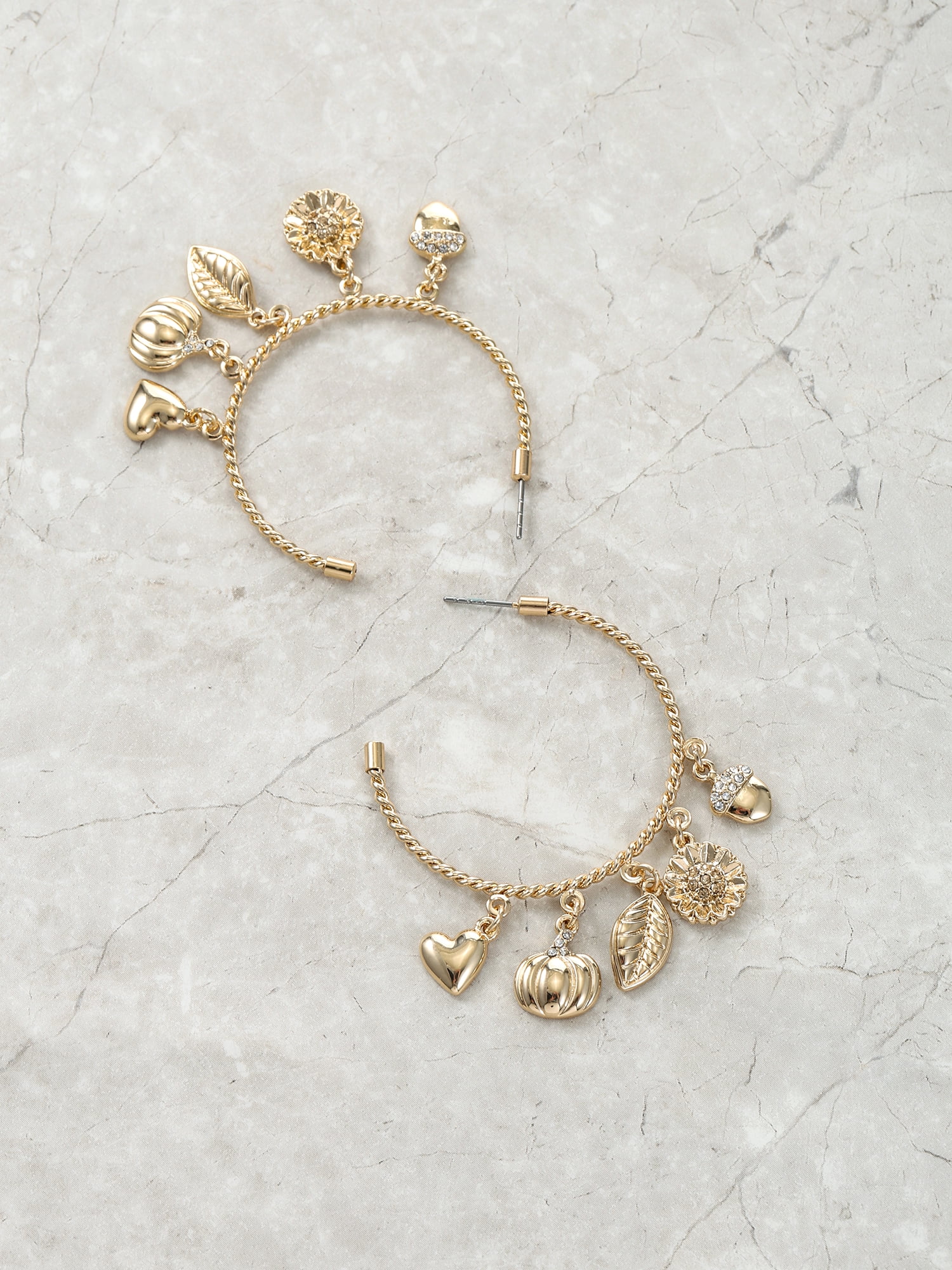Packed Party Women's Fall Charmy Hoop Earrings, 1 Pair