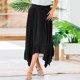 thumbnail image 2 of Gibobby mini faldas de mujer sexy dobladillo con volantes y en la parte delantera con estampado floral bohemio para mujer(Negro, M), 2 of 5