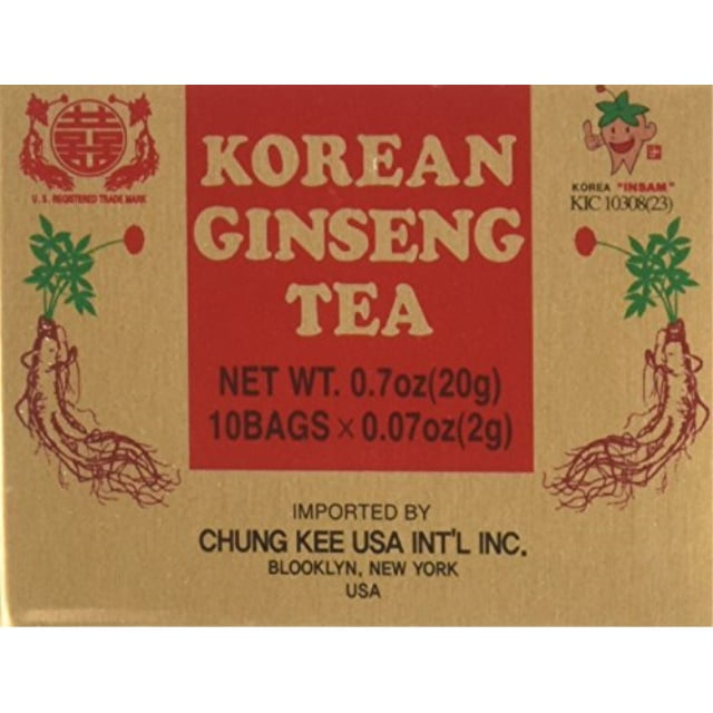 INSTANT KOREAN GINSENG TEA 100 Tea Bags NET WT 7 oz (200 g) Walmart