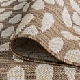 thumbnail image 6 of 2x3 Water Resistant, Small Indoor Outdoor Rugs for Patios, Front Door Entry, Entryway, Deck, Porch, Balcony | Outside Area Rug for Patio | Brown, Floral | Size: 2' x 3', 6 of 8