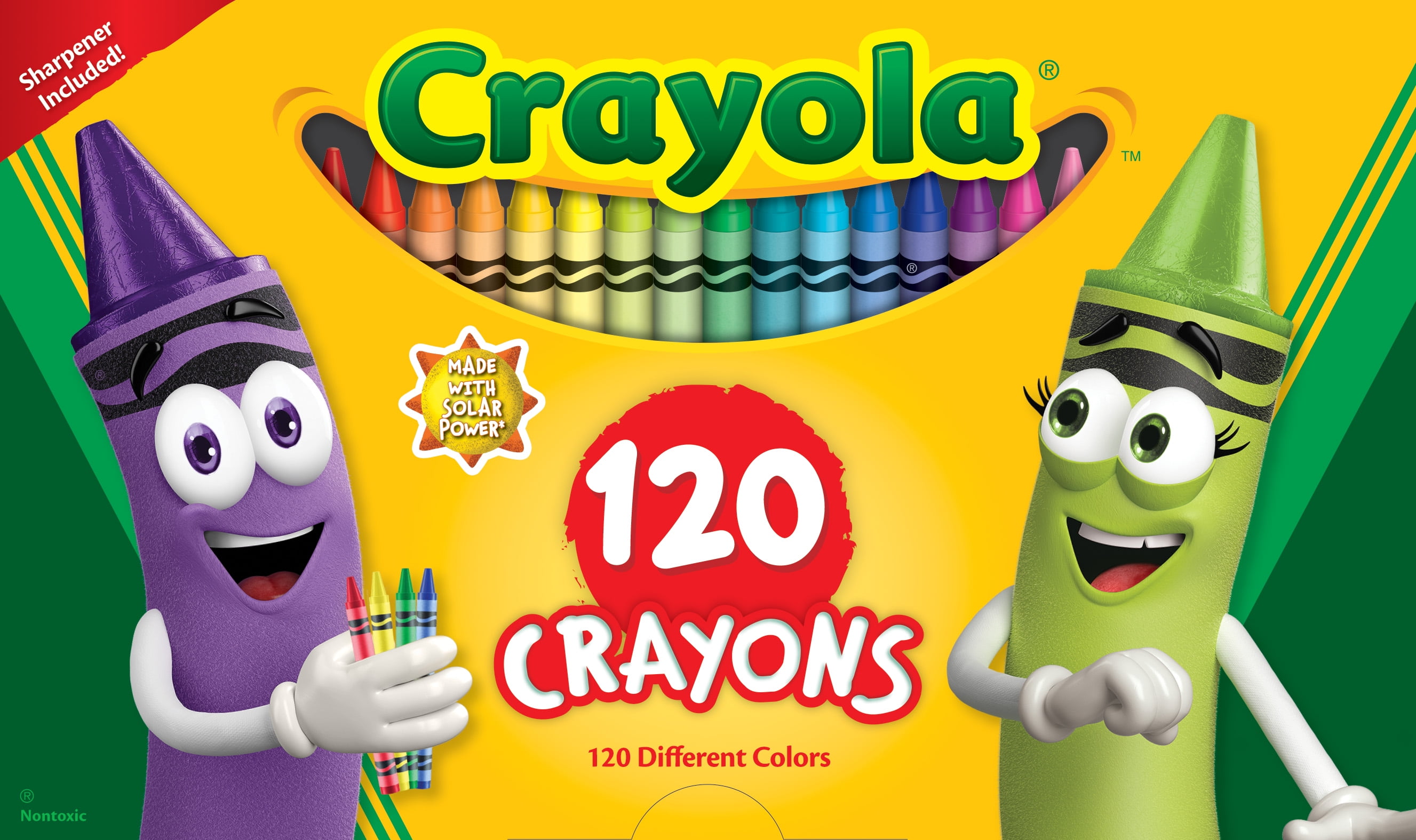 Crayola Giant Box of Crayons,  School Supplies, 120 Pieces, Beginner Child