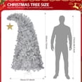 thumbnail image 6 of Ktaxon 6 FT Pre-lit Christmas Tree, Xmas Tree Hinged Branches with 300 RGB Lights and 900 Branch Tips, for Holiday Party Store Office Home, Silver, 6 of 9