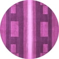 thumbnail image 1 of Ahgly Company Indoor Round Abstract Purple Modern Area Rugs, 4' Round, 1 of 4