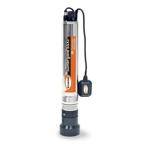 Bomba Sumergible De Cisterna Evans 1hp 220 Inox Con Flotador