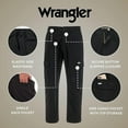 thumbnail image 6 of Wrangler Cargo Pants for Men Big and Tall - Twill Half Elastic Mens Cargo Pants Color-Black, Size XLT-6X, 6 of 6