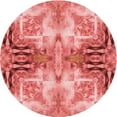 thumbnail image 1 of Ahgly Company Machine Washable Indoor Round Transitional Light Coral Pink Area Rugs, 5' Round, 1 of 7