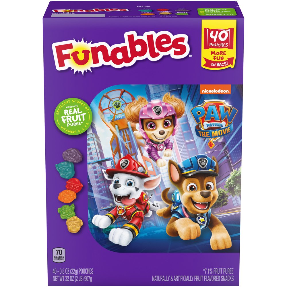 Kellogg's Paw Patrol Assorted Fruit Snacks, 0.8 oz, 40 Count Walmart