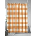 thumbnail image 5 of Shower Curtain Orange Buffalo Plaid Bathroom Curtains with Hooks, Waterproof Fabric Check Lines Bath Shower Curtains Set for Bathroom Bathtubs Decor 36x72 Inch, 5 of 8