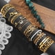 thumbnail image 3 of Juego de pulseras 17IF 25 unidades de cadena dorada para mujer Boho Punk Y2K, 3 of 7