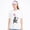 White-9, variant on Women's Cotton T-Shirt, Haunted House Cat Pumpkin Cute Graphic Crew Neck Short Sleeve Tee for Halloween Party