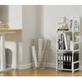thumbnail image 3 of 3 Tiers Small Bookshelf Book Shelf White Kids Bookcase Mini Short Book Rack Storage Organizer Easy Assemble, Sturdy, 3 of 5