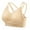 Beige, variant on Wireless Bras for Women Comfy Push up Support Criss Cross Lace Workout Bralettes Full Coverage Yoga Bras