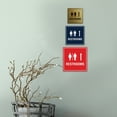 thumbnail image 4 of Square Restrooms Up Arrow Sign (White) - Medium, 4 of 4