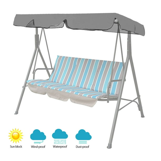 Hotbest Outdoor Swing Replacement Canopy Seat 3 Seaters Chair Porch Top Hammock Cover With Waterproof Uv32 Surface For Garden Patio Com - Patio Swing Canopy Replacement Blue Hotbest Outdoor Swing Replacement Canopy Seat 3 Seaters Chair Porch Top Hammock Cover With Waterproof Uv32 Surface For Garden Patio Com - Patio Swing Canopy Replacement Blue