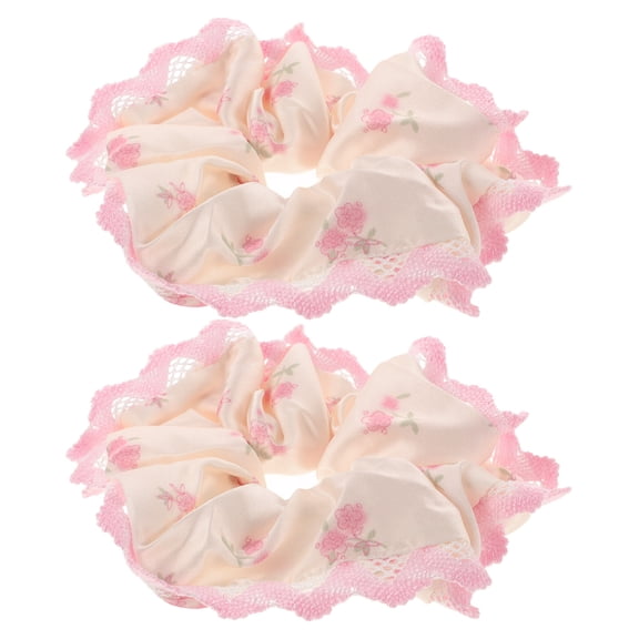ELAYARD Silk Scrunchie Hair Scrunchies Satin Cloth Hair Holding Girls Weddings 2pcs