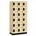 thumbnail image 3 of Salsbury Industries 6-Tier Box Style Designer Wood Locker with Three Wide Storage Units, 6-Feet High by 18-Inch Deep, Maple, 3 of 4