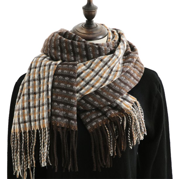 Bufandas de invierno para mujer, clima frío, sensación de cachemira, bufanda de invierno, cálidas, largas, de gran tamaño, bufandas para mujer para invierno
