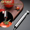 thumbnail image 4 of 2PCS Stainless Steel Tomato Corer Strawberry Huller Stem Remover Fruit Leaf Remover, 4 of 9