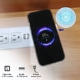 thumbnail image 6 of Beech Color Triamine Particleboard White Iron Pipe Cabinet, Multi-functional Storage with Drawer, USB Port, Three Sockets, Wireless Charging Computer Desk. Perfect for Home or Office Use, 6 of 9