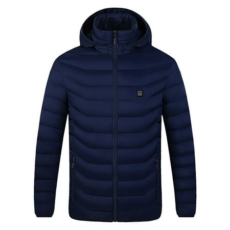 

Dadaria Womens Heated Jacket Outdoor Warm Clothing Heated For Riding Skiing Fishing Charging Via Heated Coat Blue L Unisex